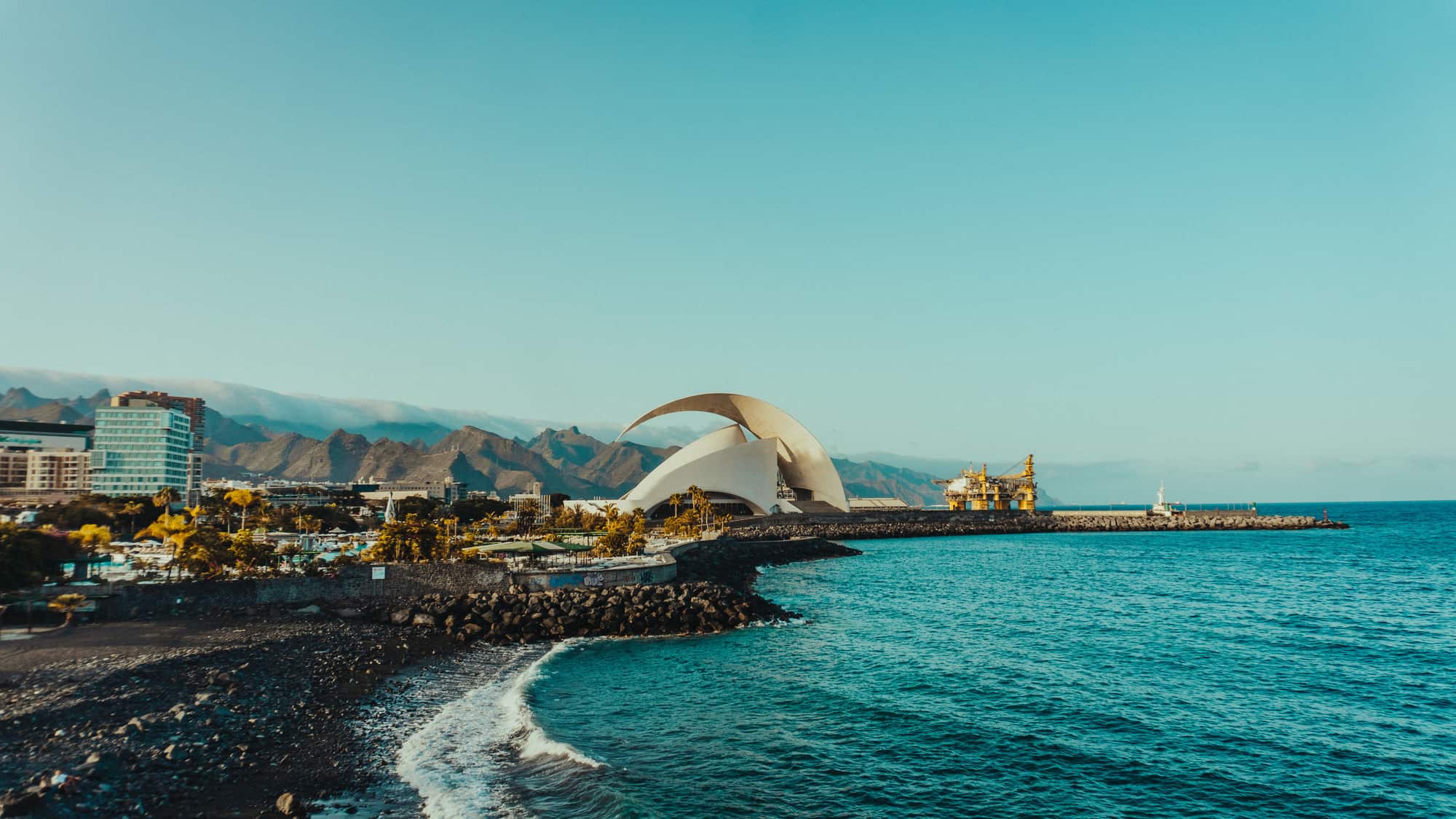 The auditorium and waterfront at Santa Cruz de Tenerife